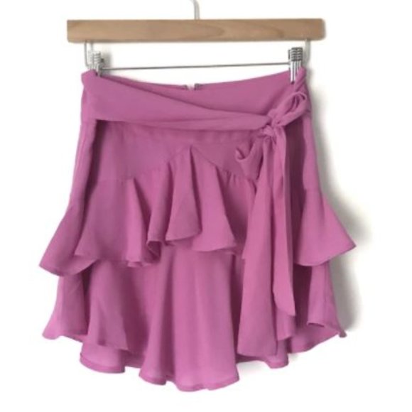 NWT - Fun, Flirty, Romantic Pink Mini Skirt w/Tie - Picture 7 of 10